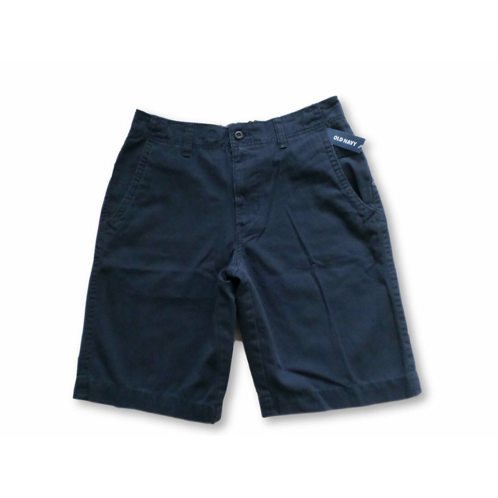 OLD NAVY KHAKI BROKEN-IN SHORTS MENS SIZE 29 ZIP FLY DARK BLUE COLOR NEW NWT